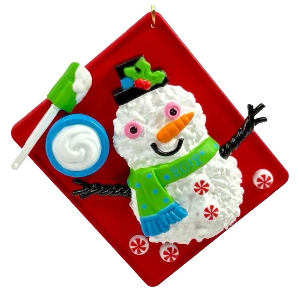Hallmark SEASON'S TREATINGS 2012 Keepsake Ornament Series #4 Snowman Cake w/ Box